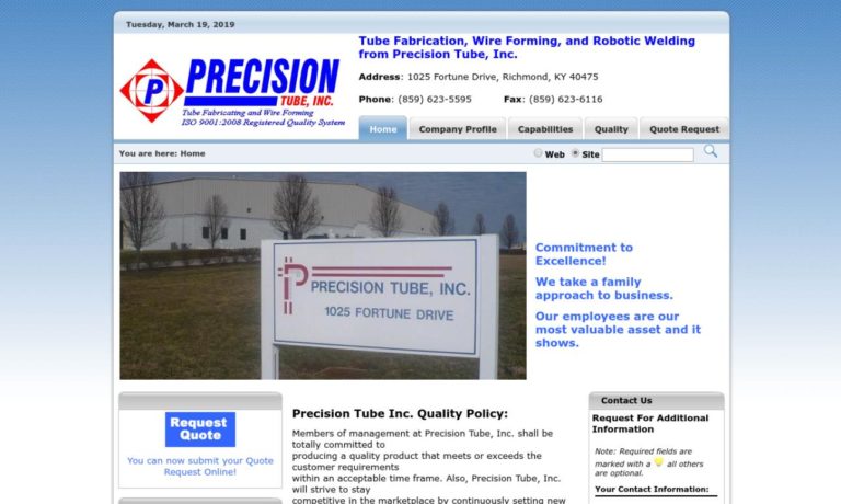 Precision Tube, Inc.